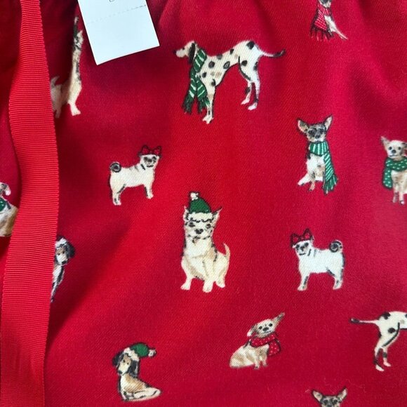 ANN TAYLOR LOFT WOMEN'S HOLIDAY DOG PAJAMA PANTS:NWT TANGO RED/MULTI  LARGE - Picture 5 of 9